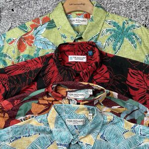 Tori Richard Uniforms Hawaiian Polo Shirt Bundle of Four Men's Size Small Floral